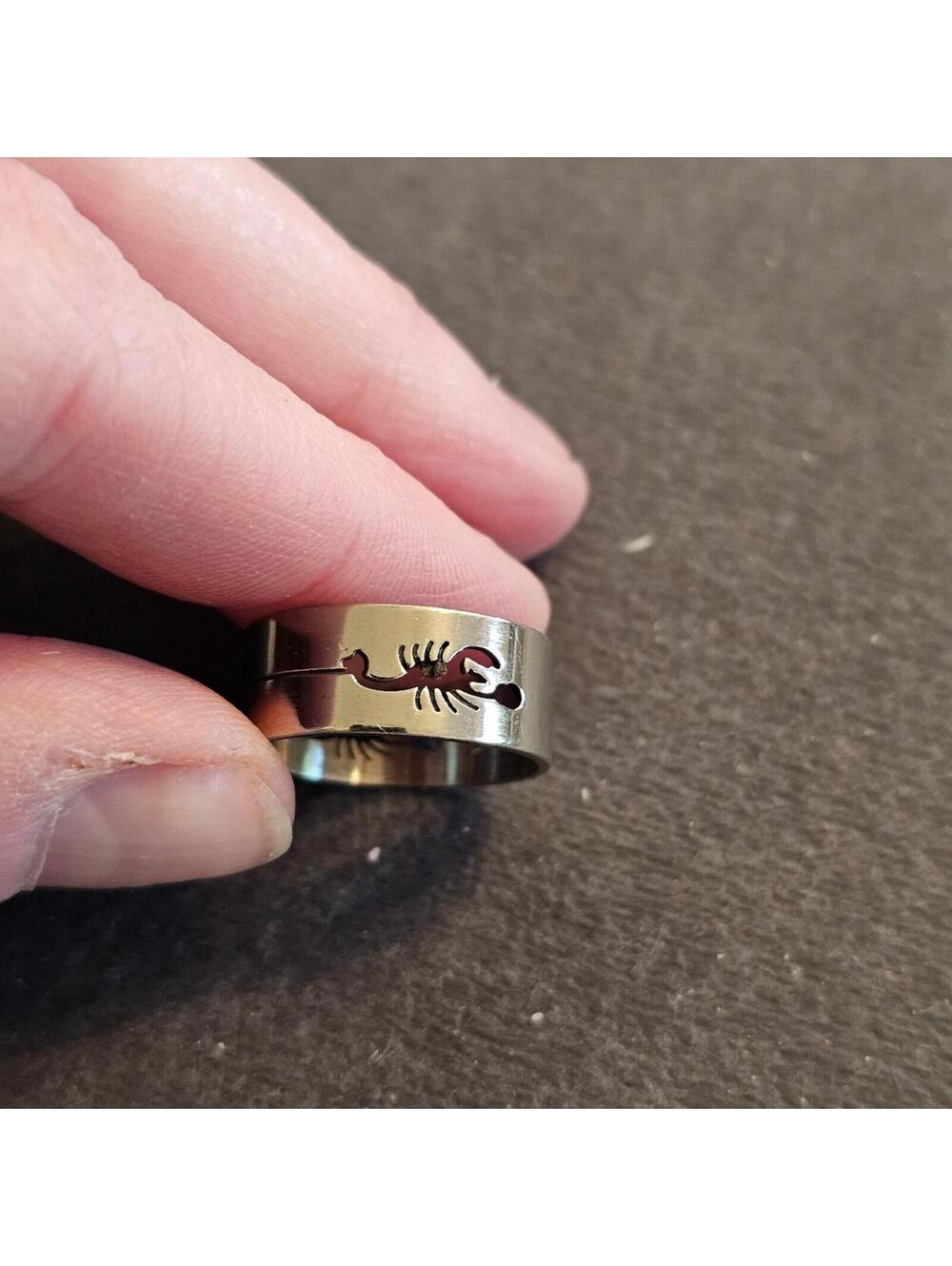 Stainless Steel Scorpion Ring Size 7.25